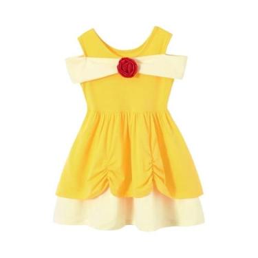 Imagem de Vestido Casual De Sereia Rapunzel Para Meninas, Manga Curta, Fantasia 