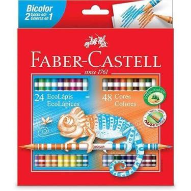 Imagem de Lápis de Cor Ecolápis Bicolor 24 Lápis/48 Cores Faber Castell