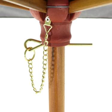 Imagem de Ombrellone Madeira Cobertura PVC 2,40 metros preto Bel Lazer