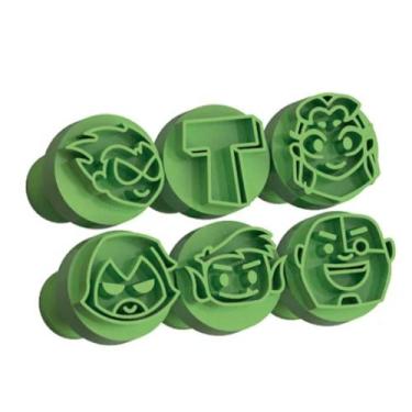 Imagem de Kit Carimbo Marcador Brigadeiros JOVENS TITAS Molde Festa Confeitaria 