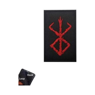Imagem de Emblema De Moral Tático Militar Em PVC Com Bordado De Runas De Berserk