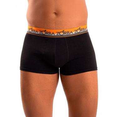 Imagem de Cueca Boxer Zorba 0870 Masculina Color Algodão T. P/GG, G, 42, Preto, 