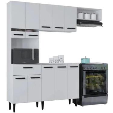 Imagem de Cozinha Dora Completa 4 Peças 10 Portas 1 Gaveta Poquema Cor Branco, B