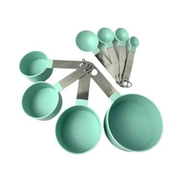 Imagem de Conjunto De Copos E Colheres Medidoras De Plástico Multiuso Com Cabo D