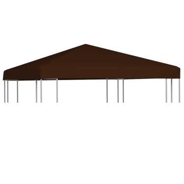 Imagem de Cubierta Superior para Gazebo vidaXL en Poliéster Marrón Impermeable 3x3 m