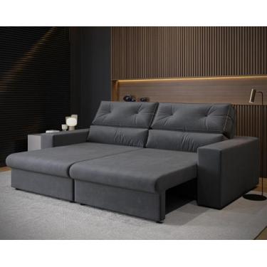 Imagem de Sofá Retrátil Reclinável 2 Lugares Suede 1,60m Hera - CIALAR MÓVEIS, G