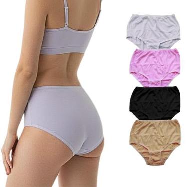 Imagem de Kit 5 Calçolas Senhora 100 Algodão P, M, G e GG - Maramiss Lingerie, M