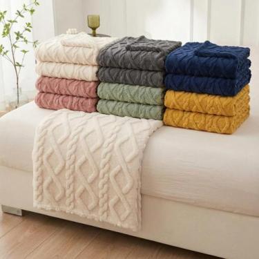 Imagem de Manta Casal Sherpa Glamour Cobertor Microfibra Coberta Aveludado Macia