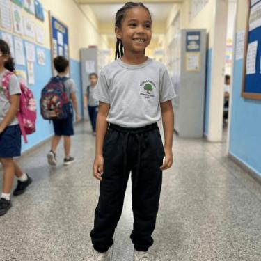 Imagem de Calça Moletom Grosso Infantil C/ Punho Elástico Na Cintura menino e me