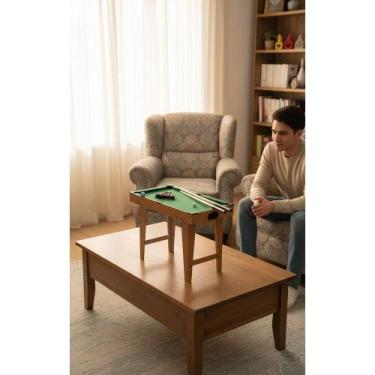 Imagem de Mini Sinuca Profissional 69cm Completa: Diversão Garantida! - Congratu