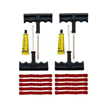 Imagem de Kit Reparo Pneu Furado Carro Moto Sem Câmara Macarrão Idea