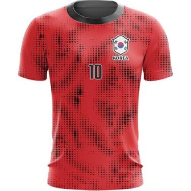 Imagem de Camiseta da Coréia do Sul Copa Futebol Esportes Torcedor Dryfit - Kasu