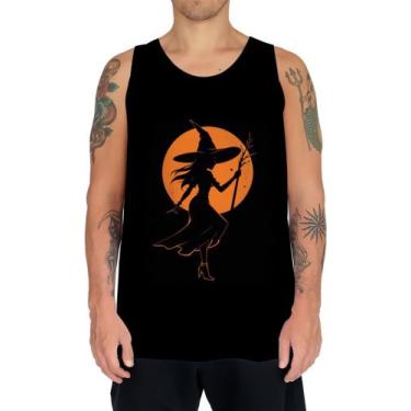 Imagem de Camiseta Regata Bruxa Halloween Laranja Festa 3 - Kasubeck Store, P