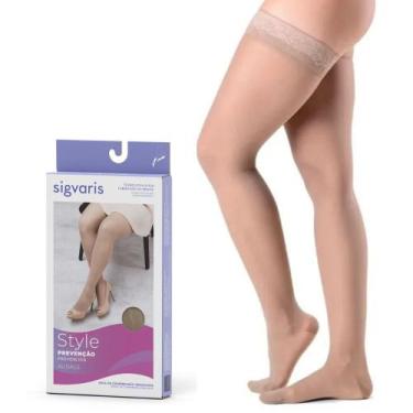 Imagem de Meia Sigvaris Audace 15-20 Mmhg 7/8 120b Ponteira fechada, Natural 2