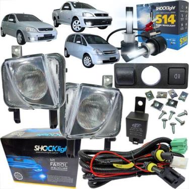 Imagem de Kit instalação completa farol de milha gm chevrolet meriva montana e c