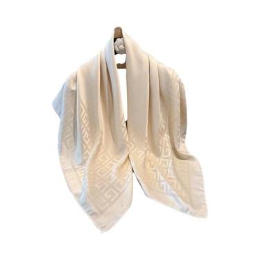 Imagem de Lenço De Chiffon Com Estampa Geométrica Para Mulheres, Faixa De Cabeça