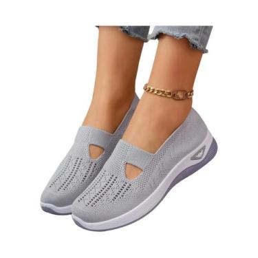 Imagem de Tênis Casuais Femininos De Verão Em Malha Respirável, Sapatos Vulcaniz