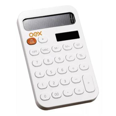 Imagem de Calculadora de Mesa Oex Retro Branco CL240