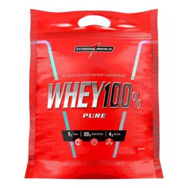 Imagem de Whey Protein 100% Pure Concentrado - Integral Médica 900g, Morango