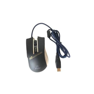 Imagem de Mouse gamer feir f5 usb led óptico 3200dpi preto