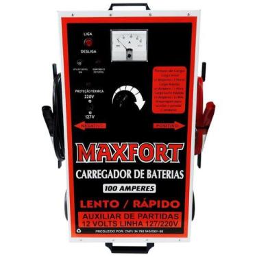 Imagem de Carregador de Bateria 100A 12V com Auxiliar de Partida - MAXFORT