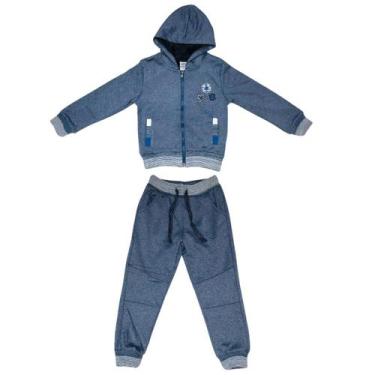 Imagem de Conjunto Infantil Menino Inverno Moletom - Kiki & Mily, 4, Azul