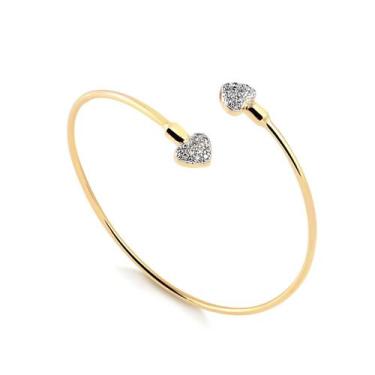 Imagem de Bracelete Com Corações Zircônia Folheado A Ouro 18k - Radhau Joias, Ún