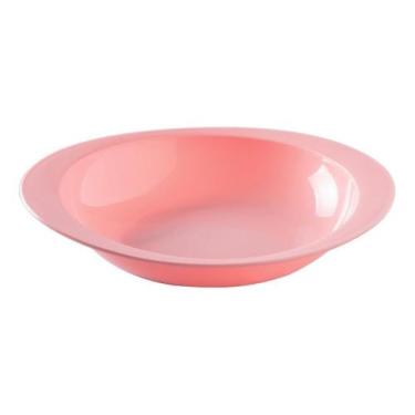 Imagem de Prato Fundo Infantil De Plástico Plasutil, Rosa
