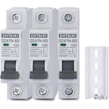 Imagem de Disjuntor Miniatura CHTAIXI DZ47N-63 20A 120/240V