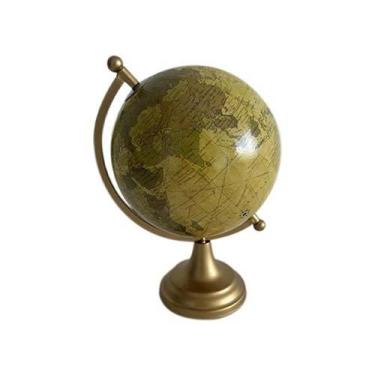Imagem de Globo terrestre Winston ferro 14x23cm dourado -L Hermitage - L'Hermita