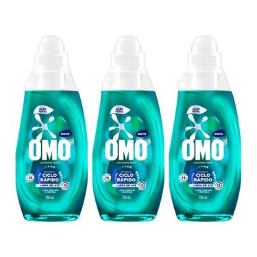 Imagem de Kit Sabão Líquido 750ml 3 Unidades OMO - Ciclo Rápido Ação Total