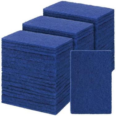 Imagem de Esfregões Hoolerry Heavy Duty Non Scratch 100 unidades azuis