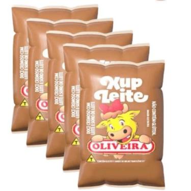 Imagem de KIT 5 Xup Xup Leite Oliveira 80g Xupão Doce de Leite Sem Glúten XupXup