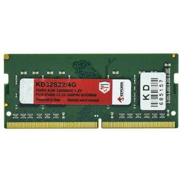 Imagem de Memória RAM para Notebook KD32S22-4G DDR4 4GB 3200MHz com Desempenho e Durabilidade Branca Keepdata
