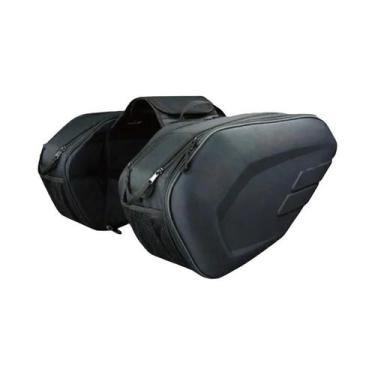 Imagem de Bolsas De Selim Impermeáveis Para Capacete De Moto E Capa De Chuva Par