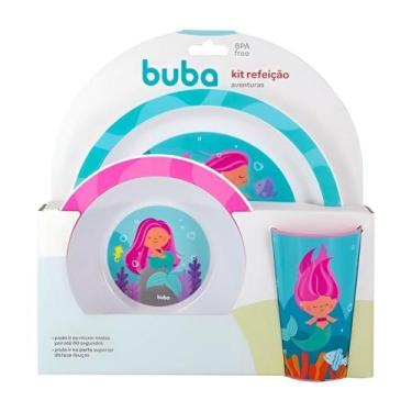 Imagem de Kit Refeição Aventuras Sereia 3 Peças Buba