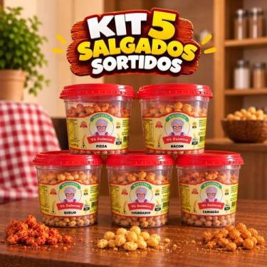 Imagem de Kit 5 Potes Salgadinho Caseiro Vó Zulmira 350g Sortidos