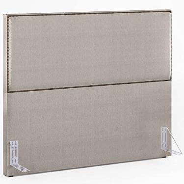 Imagem de Cabeceira Cama Box Casal Com Tachas 140 cm Vicenza L02 Linho Bege - Lyam Decor