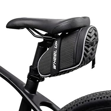 Imagem de bolsa de selim de bicicleta,Bolsa de selim para bicicleta bolsa impermeável para bicicleta sob o assento com faixa reflexiva para mountain bike