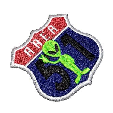 Imagem de Área 51 Alien Activity ET UFO OVNI Patch Bordado Para Camisa
