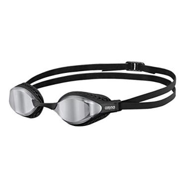 Imagem de ARENA Óculos de natação unissex adulto anti-embaciamento anti-embaciamento para homens e mulheres lentes espelhadas tecnologia de vedação de ar especial, prata/preto