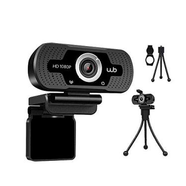 Imagem de Webcam USB Full HD 1080P WB com Microfone Ângulo 110° e Tripé