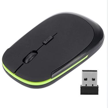 Imagem de Mouse sem fio 3500L e mini-receptor - Mouse USB ultra-fino 2,4G 6 botões 1200DPI Mouse de posicionamento óptico ergonômico para laptop (preto)