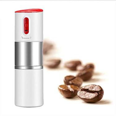 Imagem de Máquina de café elétrica de filtro, moedor de café portátil para viagem, carregador USB, operação de um botão, viagem, uso ao ar livre, café, MA, branco