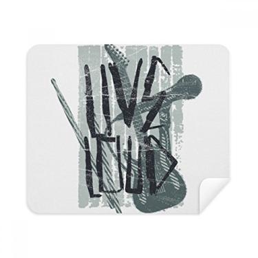 Imagem de Pano de limpeza de tela com estampa de instrumentos musicais de jazz, 2 peças, tecido de camurça