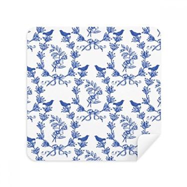 Imagem de Plant Leaf Blue White Symbol Glasses Cloth Screen Cleaner, tecido de camurça, pacote com 2