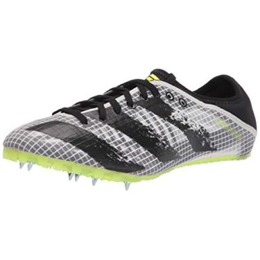Imagem de adidas Tênis de corrida masculino Sprintstar, Branco cristal/preto/amarelo solar, 44