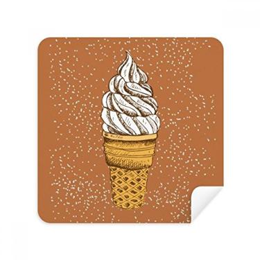 Imagem de Creme Chocolate Egg Cones Copos Sorvete Tecido de Camurça Tecido 2 Unidades