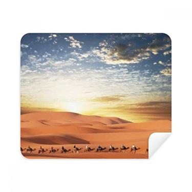 Imagem de Blue Sky Journey Silk Road Camel Deserto Pano de limpeza de tela Limpador de tela 2 peças Tecido de camurça