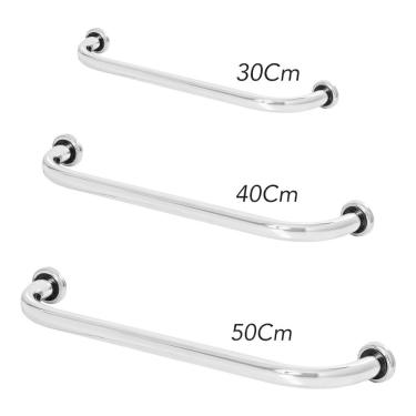 Imagem de Kit 3 Barras De Apoio Para Banheiro 30cm - 40cm - 50cm